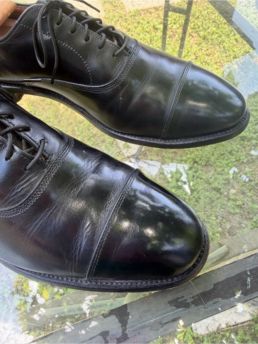 Allen Edmonds Park Avenue Black Cap Toe Oxford Dress Shoes Mens 10.5 C USA